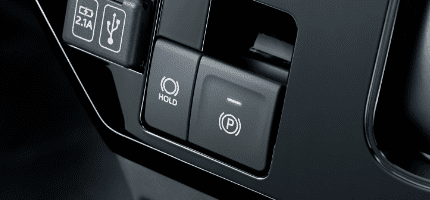 電動パーキングブレーキカスタムに標準装備 Gターボ/Gはメーカーオプション